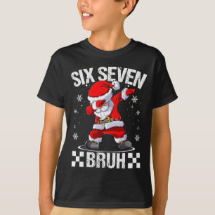 Six Seven Bruh 6-7 Meme Kerst Matching Pjs Kerstmi T-shirt