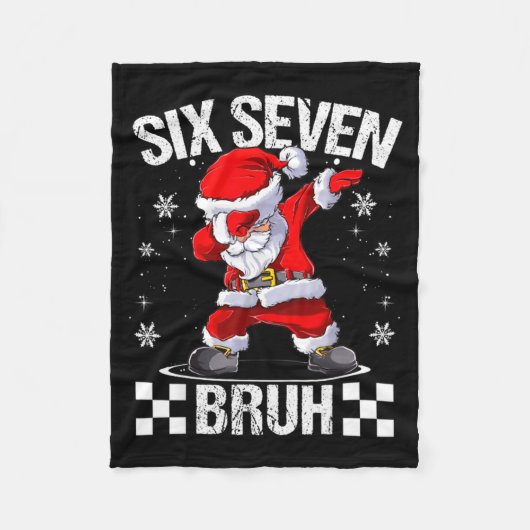 Six Seven Bruh 6-7 Meme Xmas Matching Pjs Christma Fleece Deken (Voorkant)