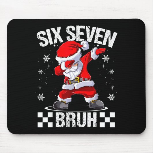 Six Seven Bruh 6-7 Meme Xmas Matching Pjs Christma Muismat (Voorkant)