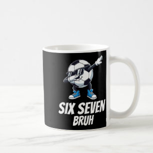 Six Seven Bruh Brainrot Gen Alpha Dabbing Voetbal  Koffiemok