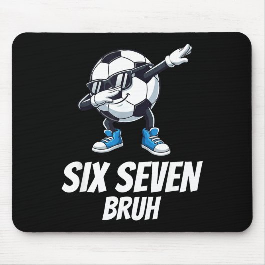 Six Seven Bruh Brainrot Gen Alpha Dabbing Voetbal Muismat (Voorkant)