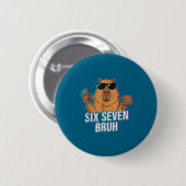 Six Seven Bruh Capybara 67 Boys Teens Kids Animals Ronde Button 5,7 Cm (Voorkant /achterkant)