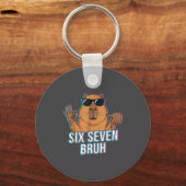 Six Seven Bruh Capybara 67 Boys Teens Kids Animals Sleutelhanger (Voorkant)