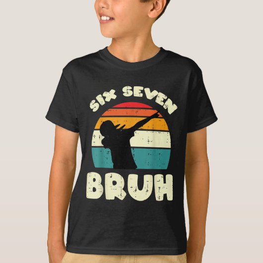 Six Seven Bruh Dab Funny 67 Costume 6 7 Meme Kids  T-shirt (Voorkant)