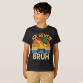 Six Seven Bruh Dabbing 67 Meme Funny Number Boys T-shirt (Voorkant volledig)