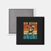 Six Seven Bruh Dabbing Boy Funny 67 Meme Gen Alpha Magneet (Voorkant / Achterkant)