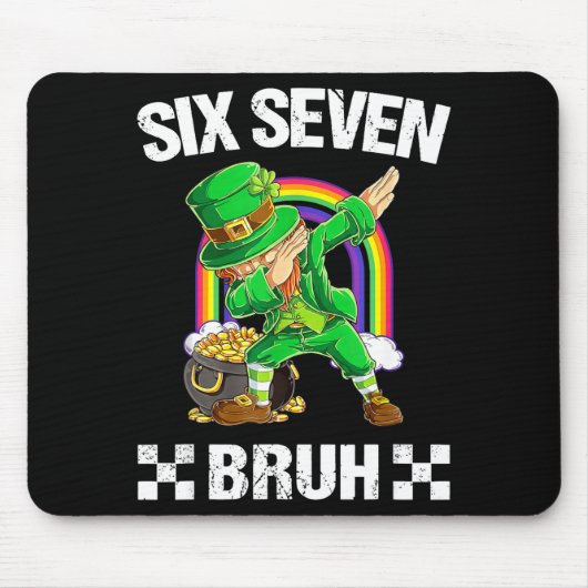 Six Seven Bruh Dabbing Leprechaun St. Patrick's Da Muismat (Voorkant)