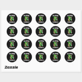 Six Seven Bruh Dabbing Leprechaun St. Patrick's Da Ronde Sticker (Vel)