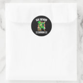 Six Seven Bruh Dabbing Leprechaun St. Patrick's Da Ronde Sticker (Tas)