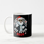 Six Seven Bruh Funny Checkered Cool Santa Claus Ro Koffiemok (Links)