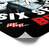 Six Seven Bruh Funny Checkered Cool Santa Claus Ro Poster (Hoek)