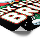 Six Seven Bruh Funny Santa Christmas 67 Gen Alpha  Poster (Hoek)