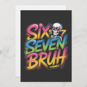 six seven bruh kaart (Voorkant / Achterkant)