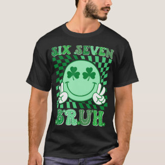 Six Seven Bruh Klaver 67 Meme St. Patrick's Dag T-shirt