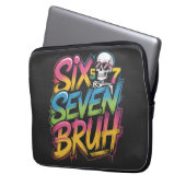 six seven bruh laptop sleeve (Voorkant Links)