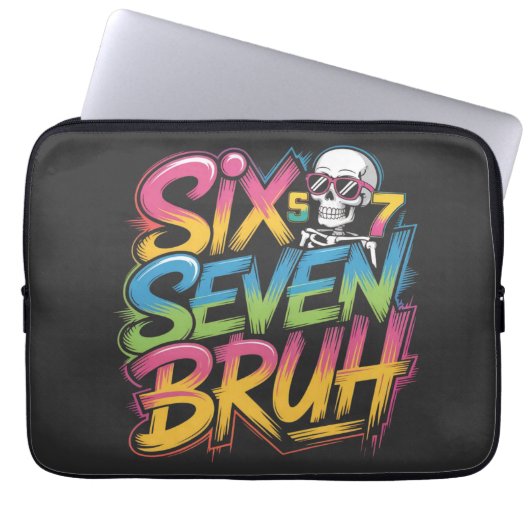 six seven bruh laptop sleeve (Voorkant)