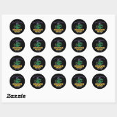 Six Seven Bruh Mardi Gras Cool Gator Festival Ronde Sticker (Vel)