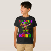 Six Seven Bruh Mardi Gras Jester Dab 6 7 Meme Fat  T-shirt (Voorkant volledig)
