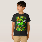 Six Seven Bruh Meme 67 Dabbing Shamrock St Patrick T-shirt (Voorkant volledig)