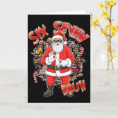 Six Seven Bruh Santa Funny 67 Six Seven Meme Chris Kaart (Gele Bloem)