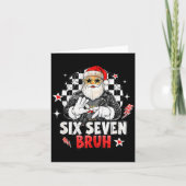 Six Seven Bruh Santa, Funny Six Seven Meme  Kaart (Voorkant)