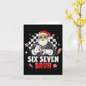 Six Seven Bruh Santa, Funny Six Seven Meme  Kaart (Gele Bloem)