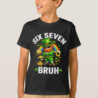 Six seven bruh st patrick’s day funny leprechaun t-shirt