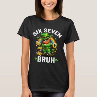 Six seven bruh st patrick’s day funny leprechaun t-shirt