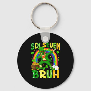 Six Seven Bruh St Patricks Day Kabouter Dabbing Sleutelhanger