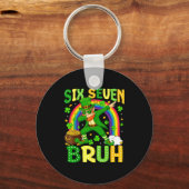 Six Seven Bruh St Patricks Day Kabouter Dabbing Sleutelhanger (Voorkant)
