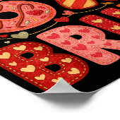 Six Seven Bruh Valentine Heart 67 Cute Kids Meme B Poster (Hoek)