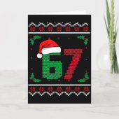 Six Seven Christmas 6 7 Ugly Christmas Sweater  Kaart (Voorkant)