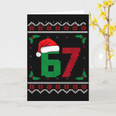Six Seven Christmas 6 7 Ugly Christmas Sweater  Kaart (Gele Bloem)