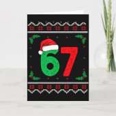 Six Seven Christmas 6 7 Ugly Christmas Sweater  Kaart (Voorkant)