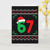 Six Seven Christmas 6 7 Ugly Christmas Sweater  Kaart (Gele Bloem)