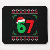Six Seven Christmas 6 7 Ugly Christmas Sweater  Muismat (Voorkant)