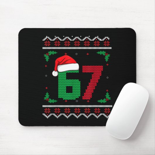 Six Seven Christmas 6 7 Ugly Christmas Sweater  Muismat (Met muis)