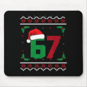 Six Seven Christmas 6 7 Ugly Christmas Sweater  Muismat (Voorkant)
