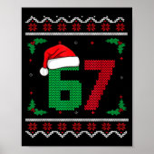 Six Seven Christmas 6 7 Ugly Christmas Sweater  Poster (Voorkant)