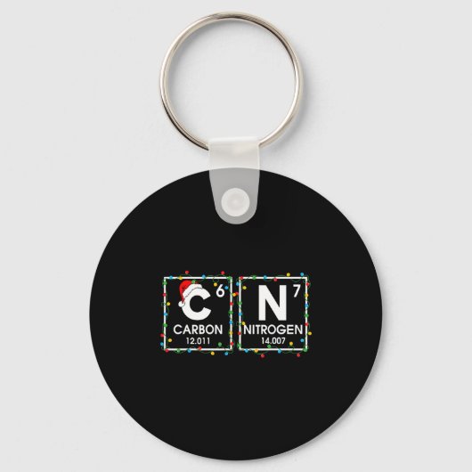 Six Seven Christmas Carbon Nitrogen 67 Funny Scien Sleutelhanger (Voorkant)
