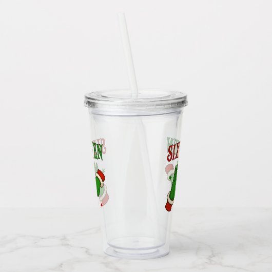 Six Seven Christmas Hands Meme Acryl Drinkbeker (Links)