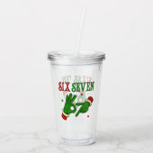 Six Seven Christmas Hands Meme Acryl Drinkbeker (Achterkant)