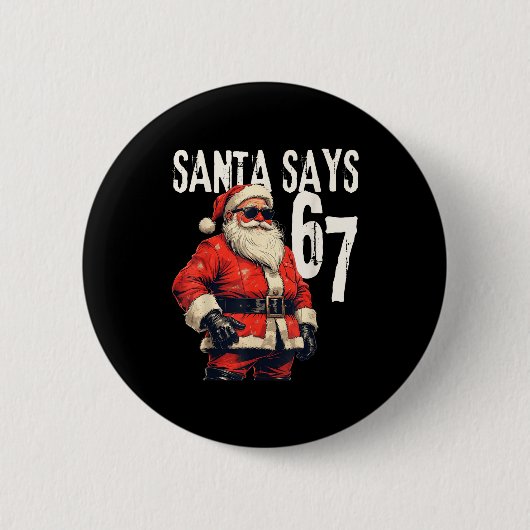 Six Seven Christmas Meme 67 Funny Ronde Button 5,7 Cm (Voorkant)