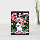 Six Seven Christmas Unicorn Meme Funny Cute Holida Kaart (Voorkant)