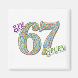 Six Seven Confetti Magneet
