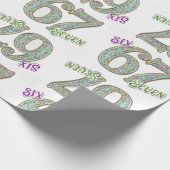 Six Seven, Confetti Verjaardag Cadeaupapier (Hoek)