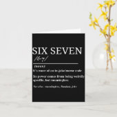 Six Seven Definition Funny 6 7 Meme Sarcastic Humo Kaart (Gele Bloem)
