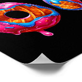 Six Seven Donut Ice Cream Drip Cool Meme Funny 67  Poster (Hoek)