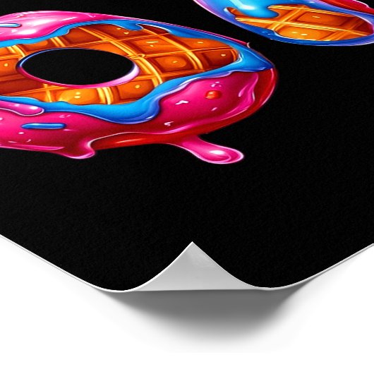 Six Seven Donut Ice Cream Drip Cool Meme Funny 67  Poster (Hoek)