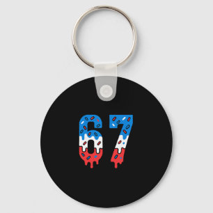 Six Seven Druppelend Ijs Sport 67 Cool Meme Mannen Sleutelhanger